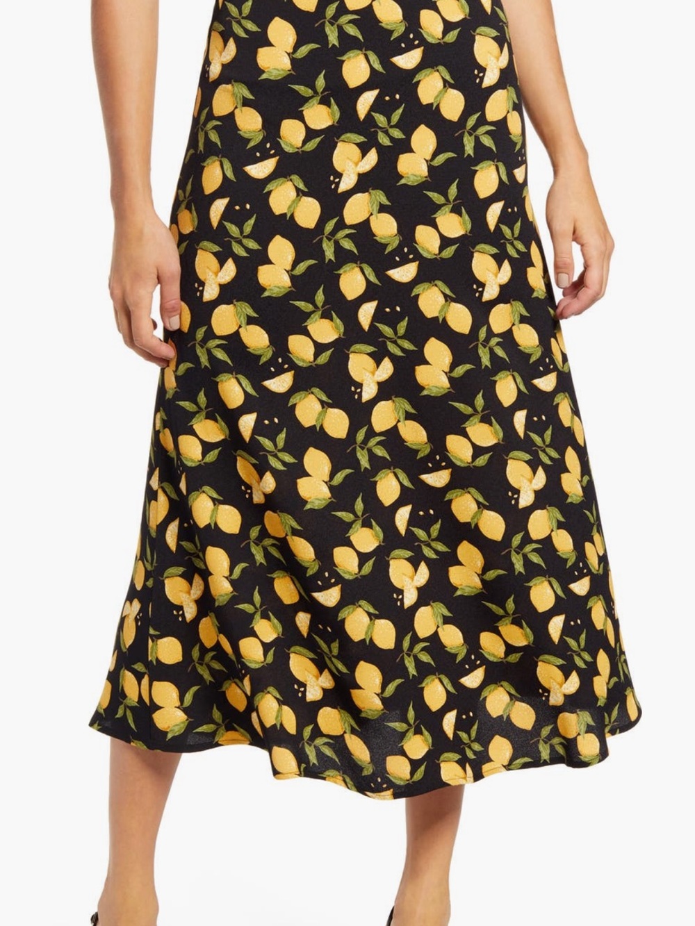 NWOT Reformation Bea Midi Skirt - Lemon Drop - Size 10